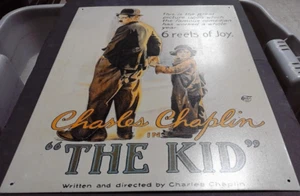 Charlie Chaplin "The Kid" Movie Promo! Metal Sign! Vintage 1999! Great Condition - Picture 1 of 2