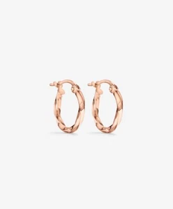MICHEAL HILL Square Twist Hoop Earrings in 10kt Rose Gold RRP$129 - Picture 1 of 1