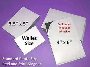 20 Self Adhesive Flexible Magnetic Sheets 3.5x5 size, USA made - FREE shipping - Picture 1 of 2