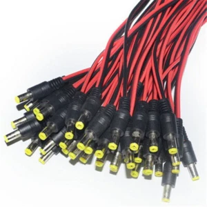 10x 5.5x2.1mm Male+Female DC Power Socket Jack Plug Connector Cable Wire^12V FD - Picture 1 of 7