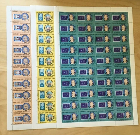 FULL SHEETS Grenadines 1985 708-10 - UN Anniversary - Set of Sheets - MNH Cover