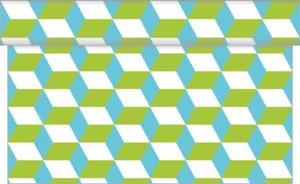 Tischläufer Chicago in Blau-Grün aus Linclass® Airlaid 40 cm x 4,80 m, 1 Stück - Bild 1 von 2