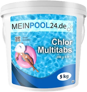 Chlor Multitabs 200g 5in1 Chlortabletten Multitfunktion Chlorung Pool pH Algezid - Bild 1 von 10