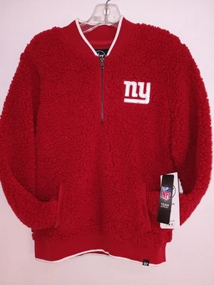 `🔥🔥OFICIAL NFL NEW YORK GIANTS JOVEN MUJER CREMALLERA SUÉTER PEQUEÑO 18-20 NUEVO Foto 1 de 3