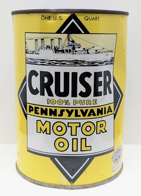 Cuarto de galón de aceite de motor Cruiser lata completa Pennsylvania abollada Foto 1 de 4