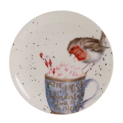 Wrendale Designs Porzellan Dessert-Teller Rotkehlchen - Bild 1 von 4