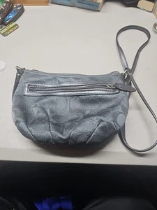 Coach Crossbody Baby Blue Fabric Satchel Excellent Cond Estate Find - Picture 1 of 6