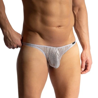 Cueca masculina Manstore M2464 XL/37" cintura baixa biquíni bolsa realçadora - Imagem 1 de 2