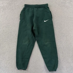 Vintage Nike Sweatpants Youth Small Green Jogger Swoosh Athletic 90s Sport USA - Picture 1 of 10