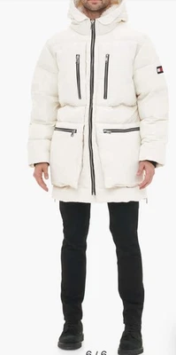 NWT $350.00 Tommy Hilfiger Men's Water Resistance Faux Shearling Lined Hood Sz L - Image 1 of 4