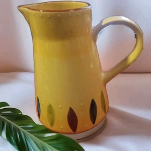 Vintage Molde Portugal Yellow Pitcher 9" - Picture 1 of 5