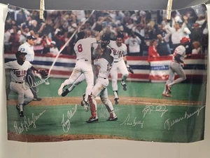 Minnesota Twins MLB 1987 WS Champs 16x24 handsigniertes Bild 7 Autos ohne COA - Bild 1 von 15