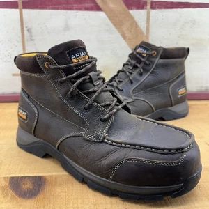 Ariat Edge LTE Chukka H2O Comp Toe Brown Waterproof Work Boots Men's Sz 10 10D - Picture 1 of 10