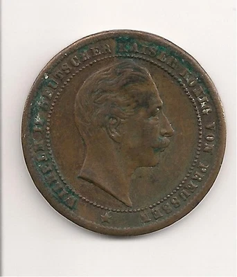 #A0887 1888 German Empire Kaiser Friedrich III / Wilhelm II medal Bronze 23mm - Image 1 of 4