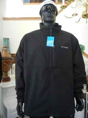 COLUMBIA OMNI-SHIELD REGULAR FIT BLACK ASCENDER SOFT SHELL FULL ZIP JACKET SZ 4X - Image 1 of 4