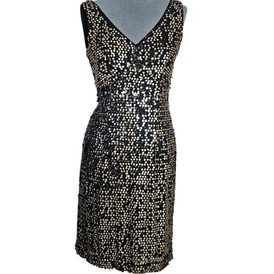 Vestido sin mangas de lentejuelas AB Studio talla 6 Foto 1 de 4