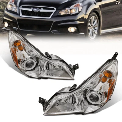 Pair Projector Headlight Front Lamps Clear For 2010-2014 Subaru Legacy Outback - Image 1 of 4