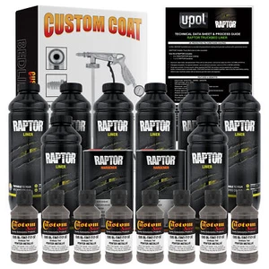 Raptor Pewter Metallic Urethane Spray-On Truck Bed Liner Spray Gun, 8 Liters - Picture 1 of 4