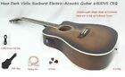 41" Haze Dark Violin Sunburst Acoustic Guitar,EQ,Cutaway+Free Bag |F650 DVS CEQ|