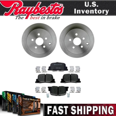 Kit traseiro rotores de freio pastilhas de freio de cerâmica e ferragens para 2005-2010 Scion tC - Imagem 1 de 4