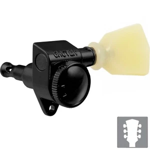 NEW Grover 502 LOCKING Tuners 3x3 Modern Gibson Les Paul KEYSTONE Buttons, BLACK - Picture 1 of 3