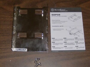 Cage de stockage HD interne revêtue de nickel SilverStone SST-SDP08 3,5" à 2,5" - Photo 1/5