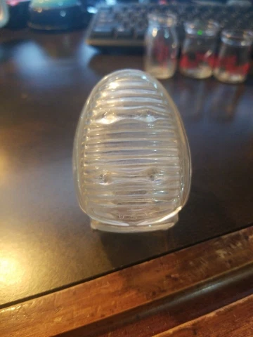 Vintage Clear Glass Art Deco  Bird Cage Feeder Waterer - USA Cover
