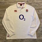 England Canterbury Rugby Union Home Long Sleeve Jersey Shirt 2016/17 XXL White