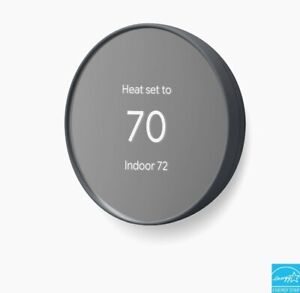 Google NEST THERMOSTAT WiFi APP Cell Phone CHARCOAL G4CVZ GA02081-US SAVE ENERGY