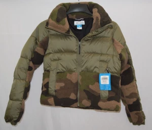 Columbia Leadbetter Point Sherpa Hybrid tarnfarben kurz geschnitten Jacke Mantel Damen XS - Bild 1 von 9