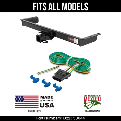 For 97-04 Mitsubishi Montero Sport Trailer Hitch +4Way Wiring  All Models Curt - Image 1 of 4