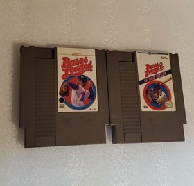 Bases Cargadas 1 y 2 (Nintendo Entertainment System, 1988) Lote de 2 juegos de b&eacute;isbol NES