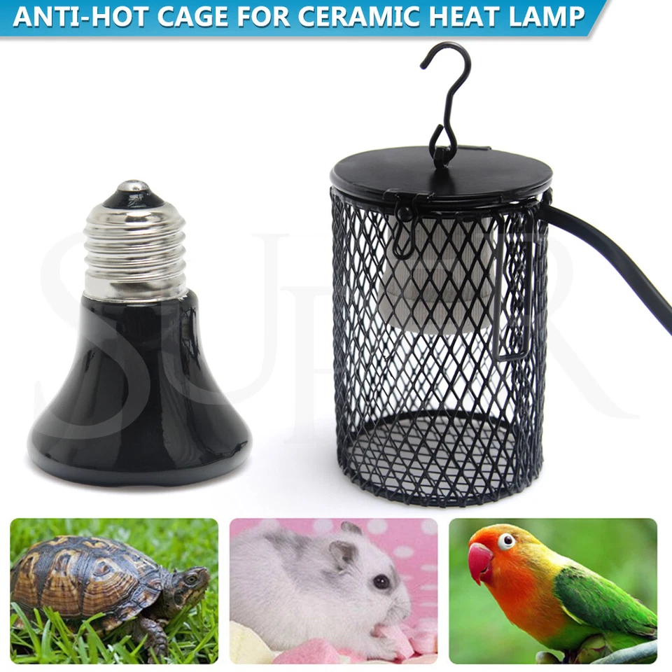 Reptile Ceramic Heat Lamp anti-hot Cage Light Holder Switch Chicken Brooder 100W - image 1 of 4