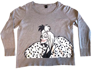 Disney Torrid Cruella De Vil Cartoon Women's Sweater Size 2 101 Dalmatians Clean - Picture 1 of 9