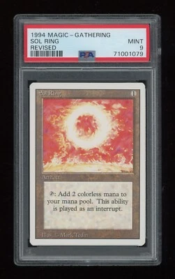 MTG Revised 3rd Edition SOL RING Artifact PSA 9 MINT Original Artwork Staple - Image 1 of 2