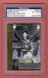 MARK SPITZ 1996 UPPER DECK OLYMPIC USA AUTOGRAPH PSA  6 AUTHENTIC ON CARD AUTO  - Picture 1 of 1