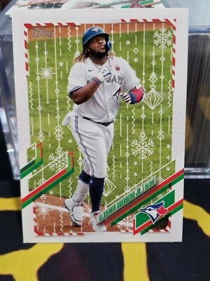 VLADIMIR GUERRERO JR. 2021 TOPPS HOLIDAY #HW146 BLUE JAYS PWE - Image 1 of 2
