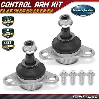 2Pcs Front Lower Ball Joint for Volvo S60 2007-2009 XC90 2003 2004-2014 31201485 - Image 1 of 4