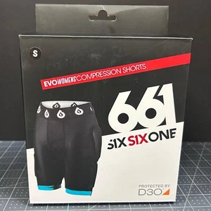 (New) SixSixOne 661 Evo Compression Padded Shorts Women's Woman - Small - Picture 1 of 3