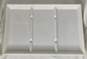 4 - Acrylic Stackable White Plastic Divided Serving Trays 15” X 10” - Picture 1 of 3