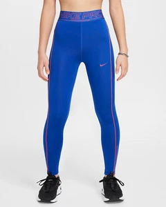Nike Pro Girls Size XL Dri-FIT Mid-Rise Leggings Blue FZ5613 480 - Picture 1 of 6
