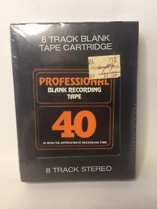 NOS 8-track Tape BLANK SEALED - 40 min - New Old Stock - Picture 1 of 6