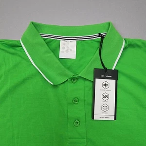 Craft ITZ Pique Polo Classic Green Wicking Quick Dry Soft Touch Slim Fit Size XL - Picture 1 of 12