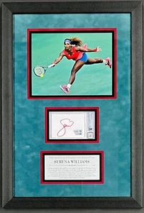 Serena Williams (Tennis Star) signed cut custom framed display-BAS Mint 10 - Picture 1 of 5