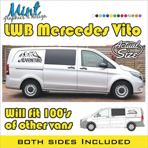 LWB Mercedes Vito SWB Camper Wohnmobil Streifen Aufkleber Sticker Van Grafik 064 - Bild 1 von 4