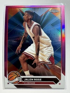 2023-24 Topps Chrome Basketball Jalen Rose Pink Refractor #194 Bulls - Picture 1 of 3