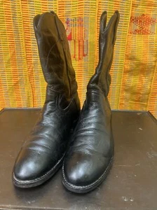 Größe 9 D Herren Westernstiefel - Dan Post schwarz Rindsleder Roper Cowboy - Bild 1 von 24