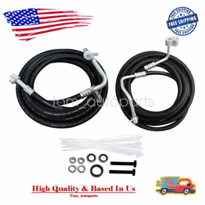 Rear Auxiliary AC Hoses Lines Kit for 2007-2014 Chevrolet Suburban GMC Yukon XL Foto 1 de 4