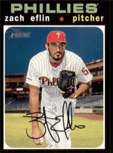 2020 Topps Heritage Base #295 Zach Eflin - Philadelphia Phillies
