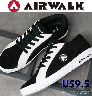 AIRWALK ONE AWC1003 SS25 Negro Blanco Gamuza Zapatillas Años 90 Reimpresión N... - Imagen 1 de 4